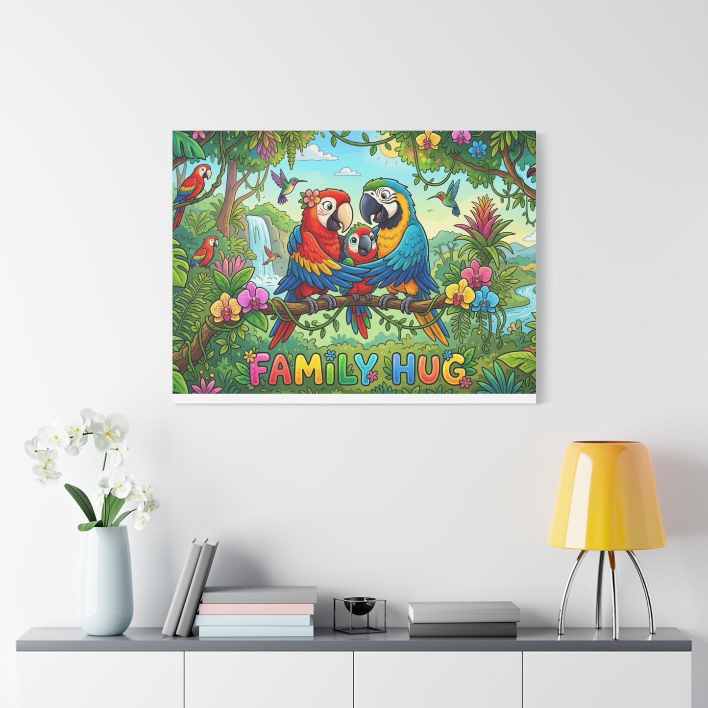 Family Hug Macaw Classic Canvas