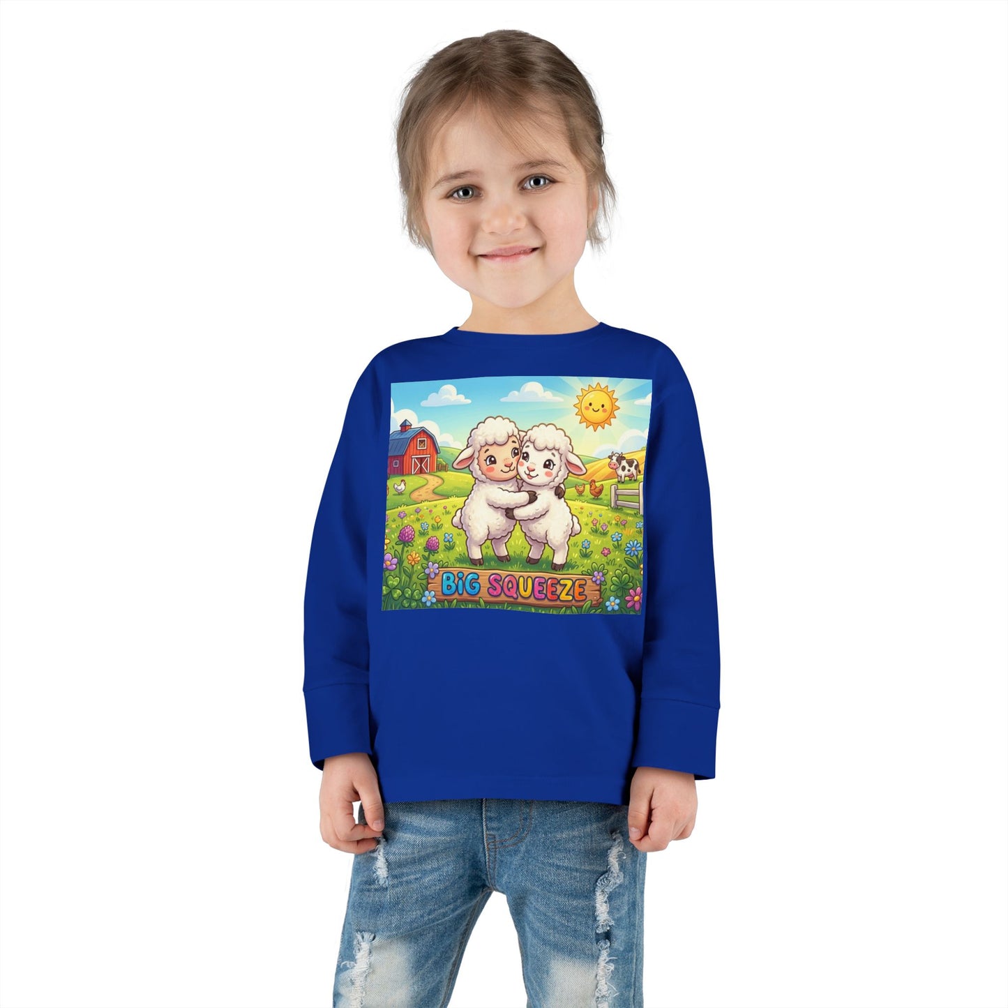 Big Squeeze Lamb Toddler Long Sleeve Tee