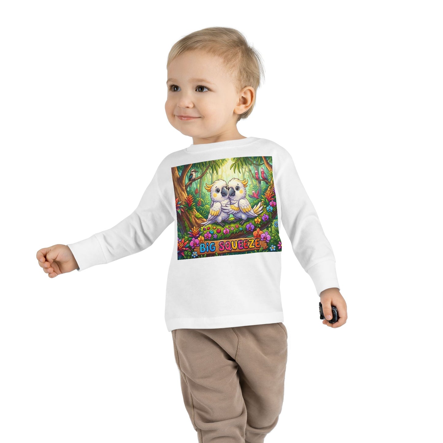Big Squeeze Cockatoo Toddler Long Sleeve Tee