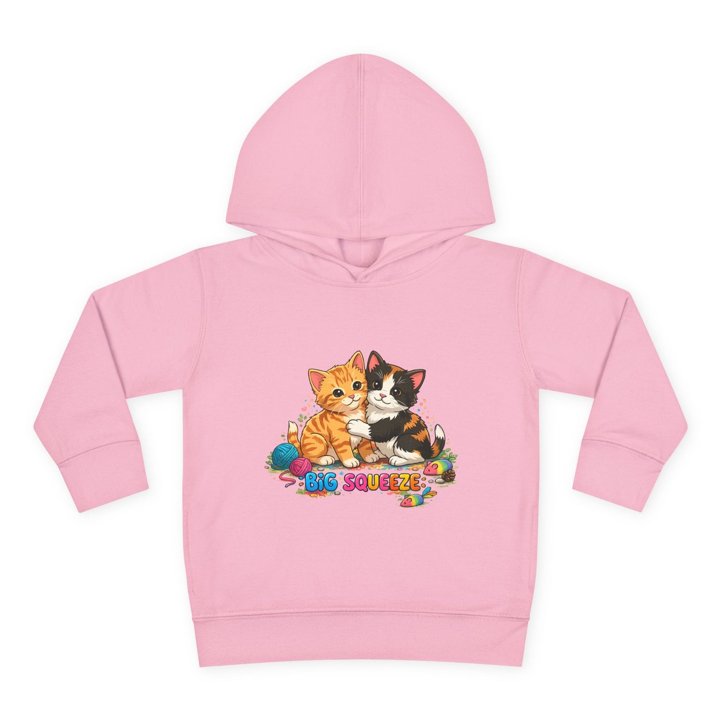 Big Squeeze Kitten Toddler Pullover Fleece Hoodie