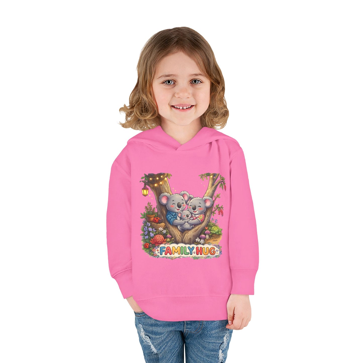 Family Hug Koala Toddler Pullover Fleece Hoodie