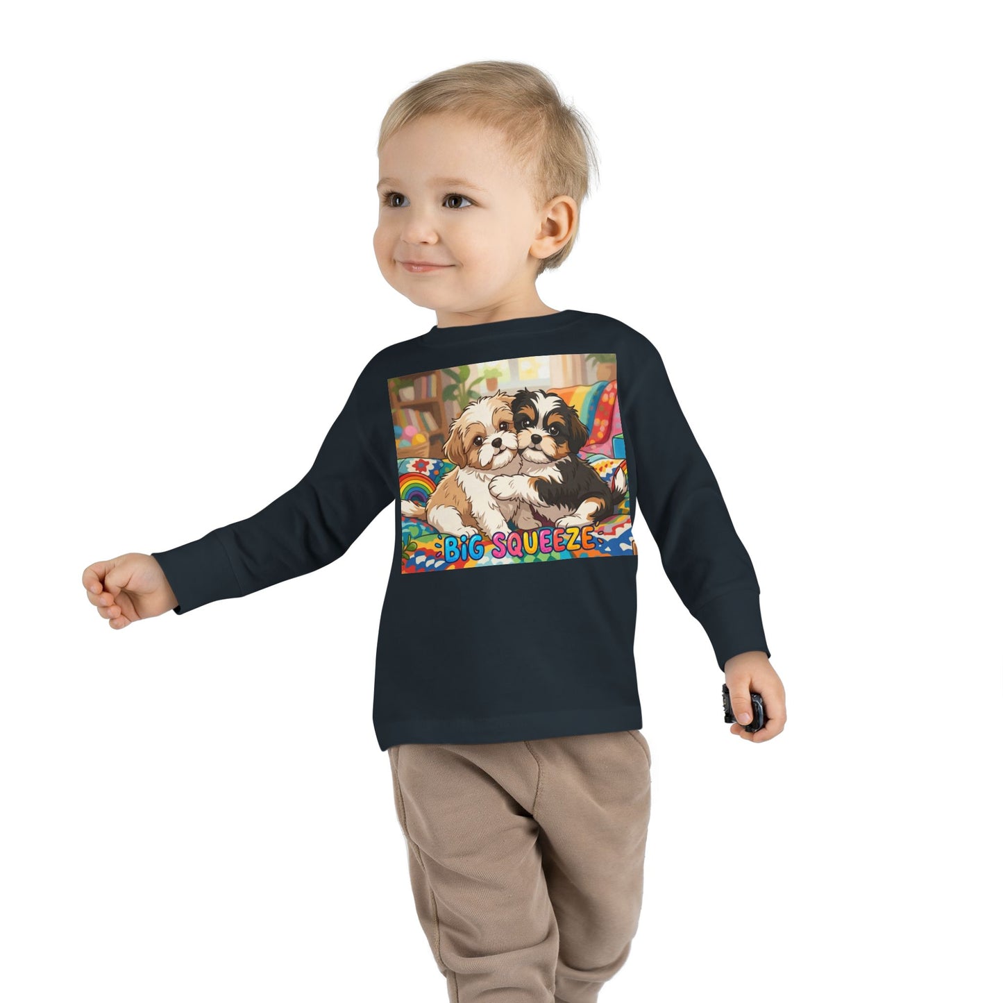 Big Squeeze Shih Tzu Toddler Long Sleeve Tee