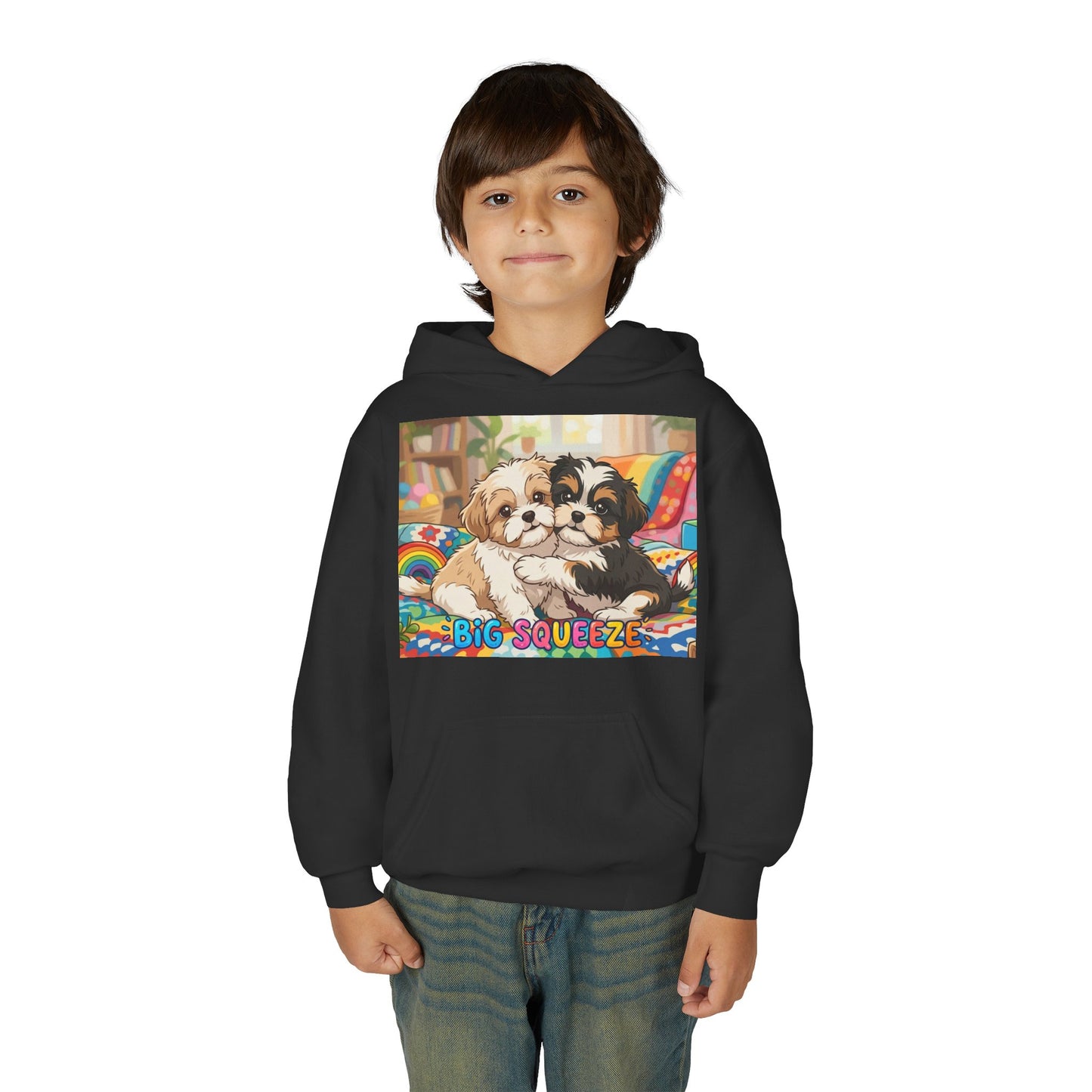 Big Squeeze Shih Tzu Youth Heavy Blend Hooded Sweatshirt