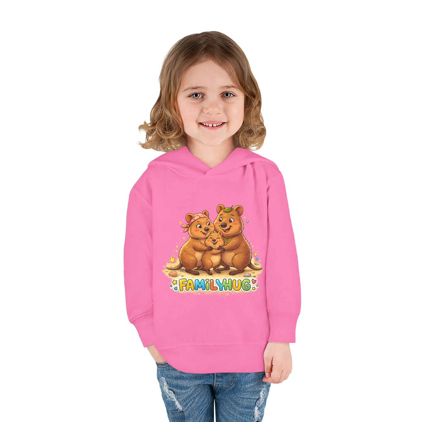Family Hug Quokka Toddler Pullover Fleece Hoodie