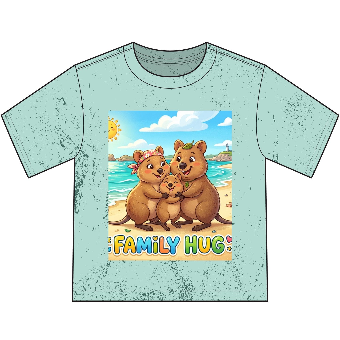 Family Hug Quokka Heavyweight Color Blast Youth T-Shirt