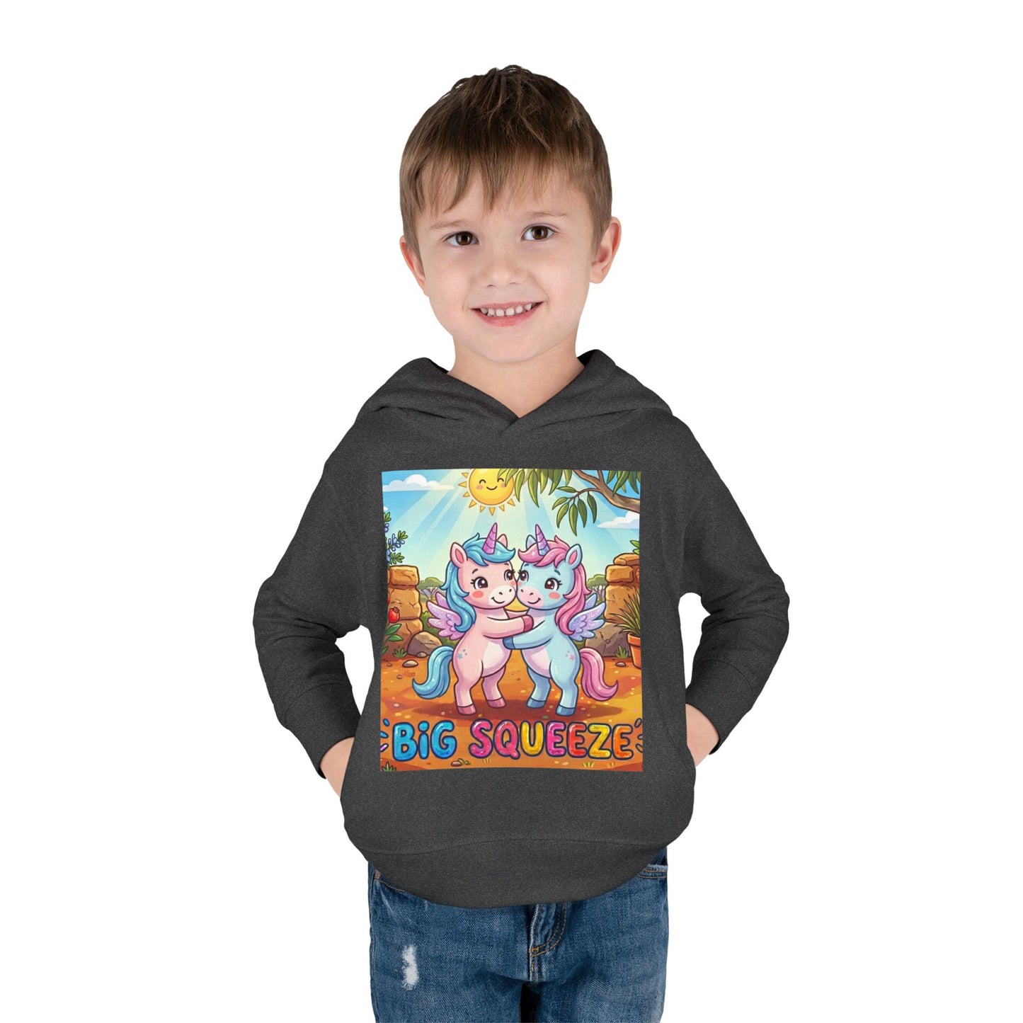 Big Squeeze Unicorn Toddler Pullover Fleece Hoodie