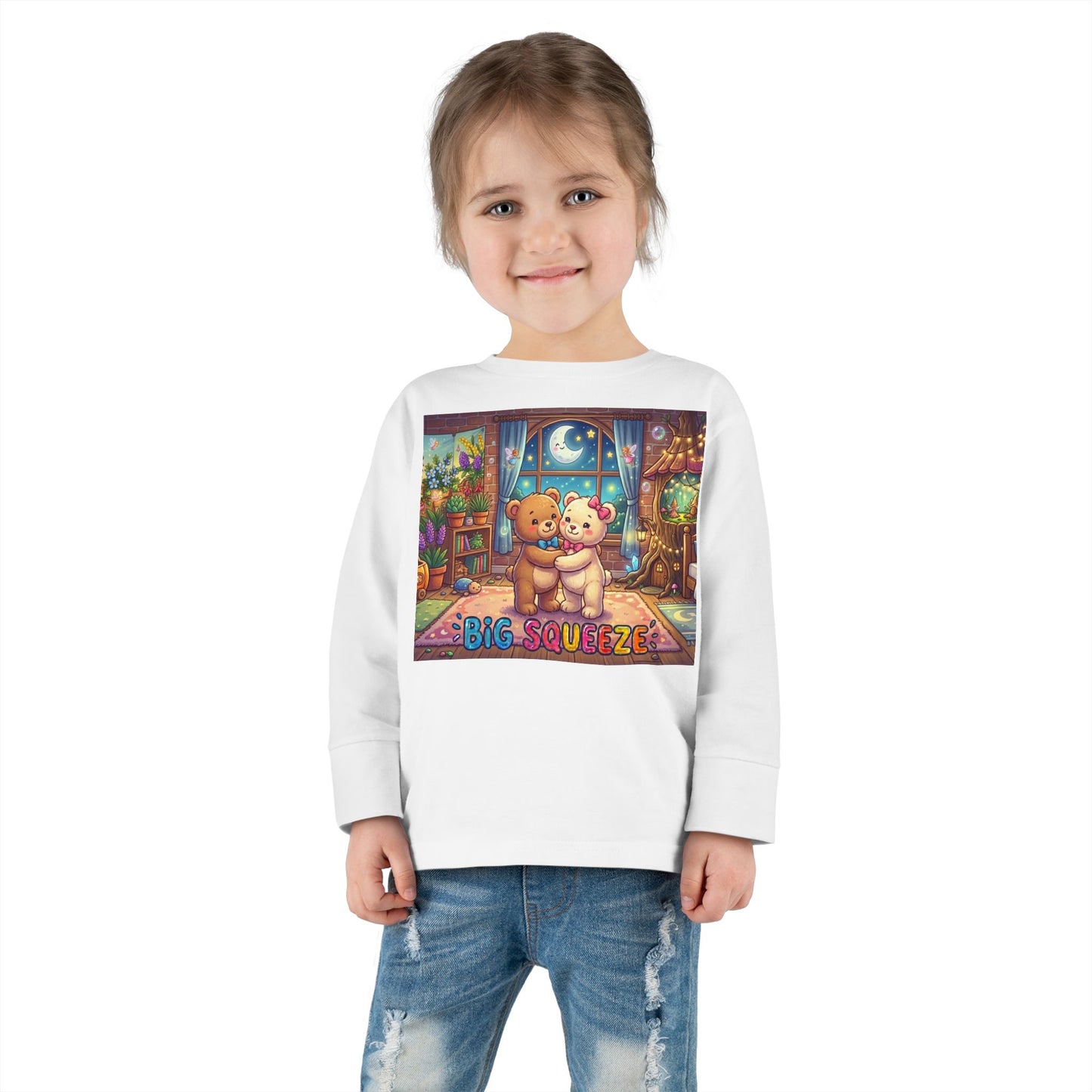 Big Squeeze Teddy Toddler Long Sleeve Tee