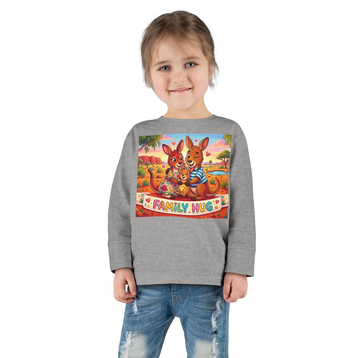 Family Hug Kangaroo Toddler Long Sleeve Tee