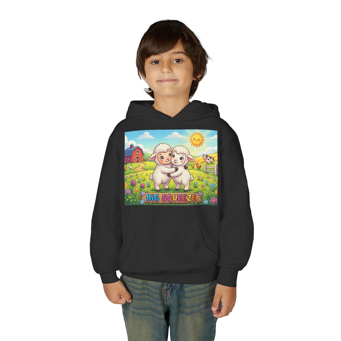 Big Squeeze Lamb Youth Heavy Blend Hooded Sweatshirt