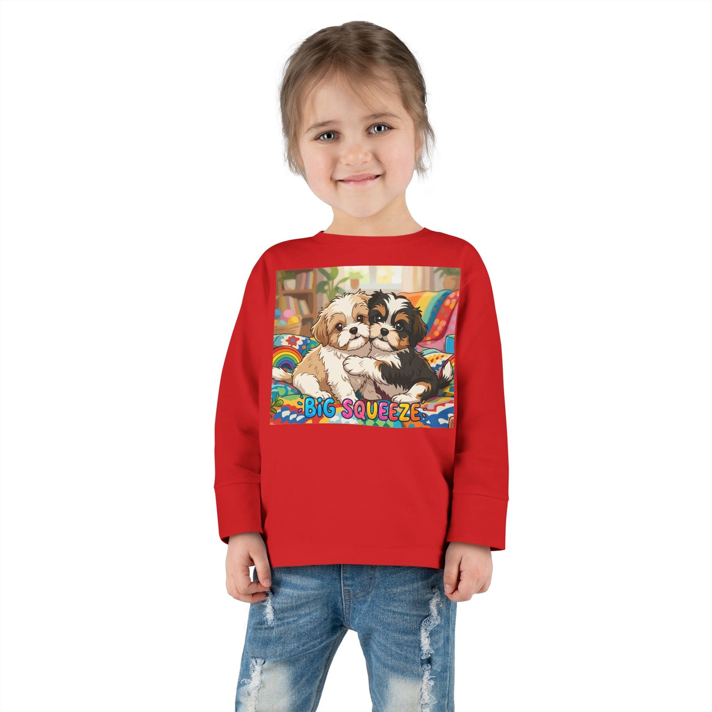 Big Squeeze Shih Tzu Toddler Long Sleeve Tee