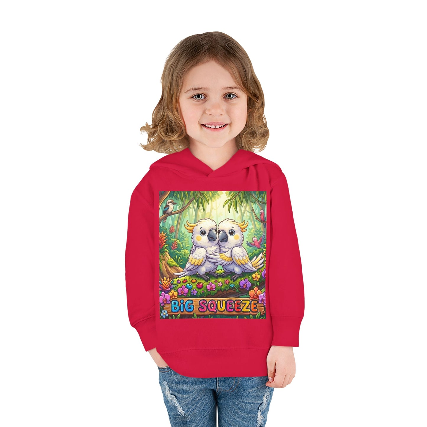 Big Squeeze Cockatoo Toddler Pullover Fleece Hoodie