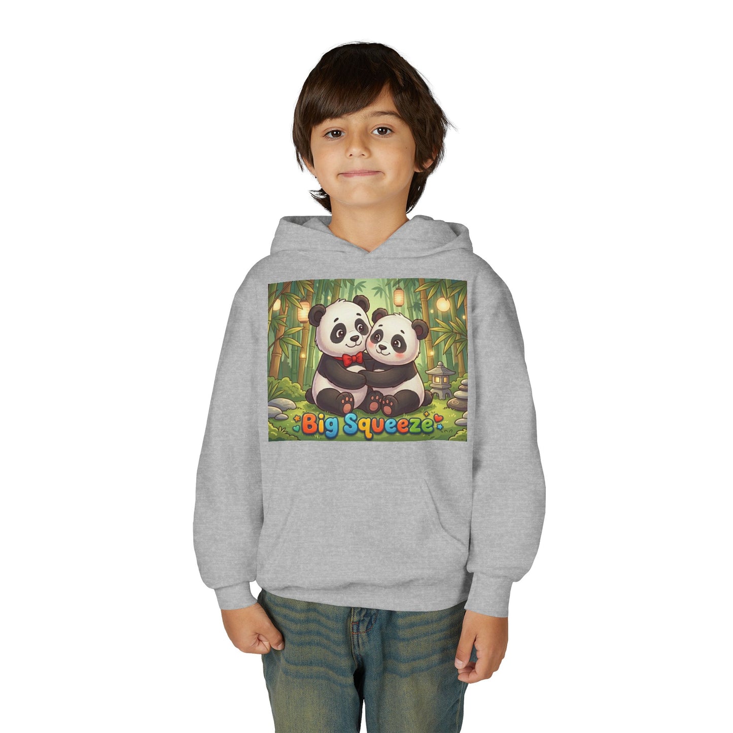Big Squeeze Panda Youth Heavy Blend Hooded Sweatshirt