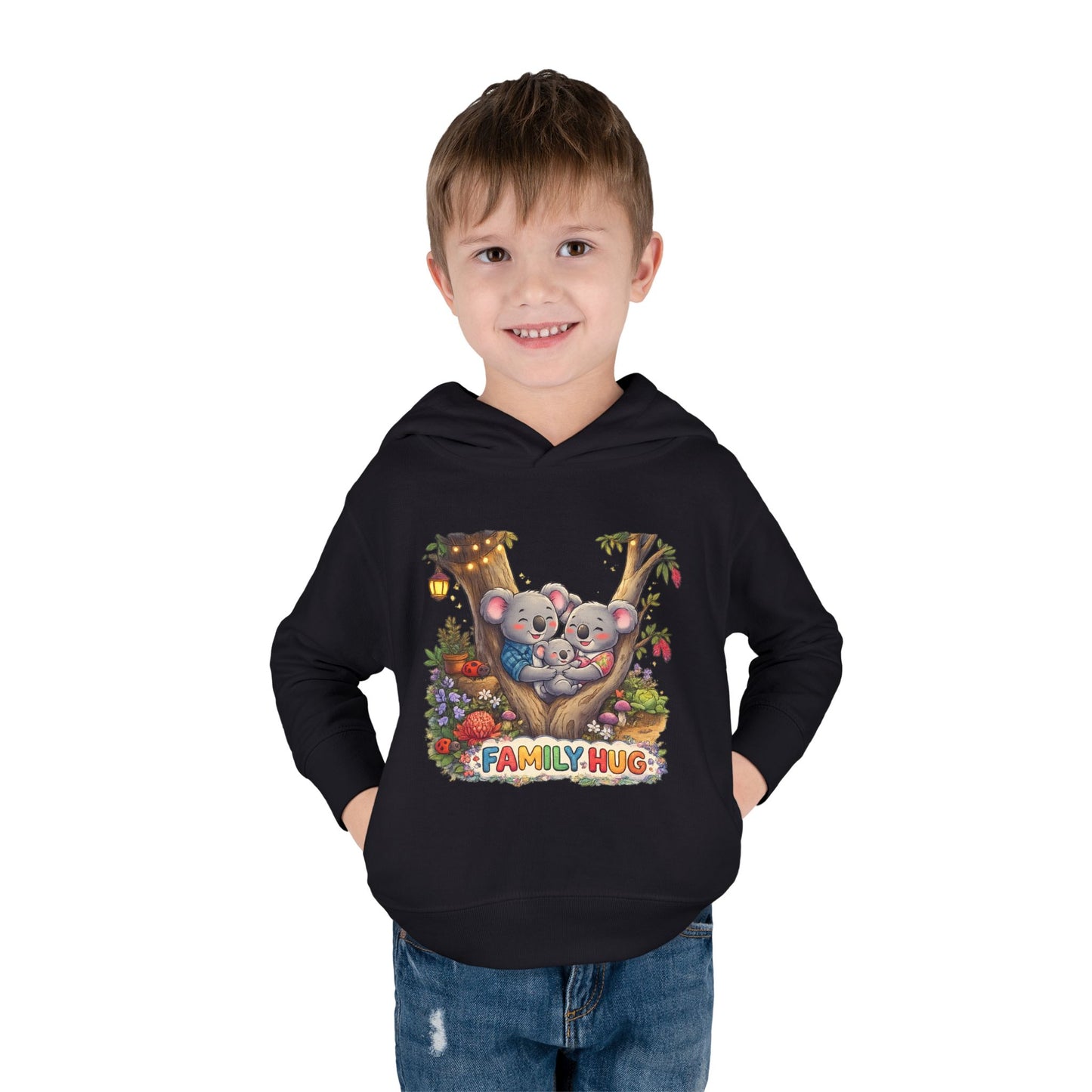 Family Hug Koala Toddler Pullover Fleece Hoodie