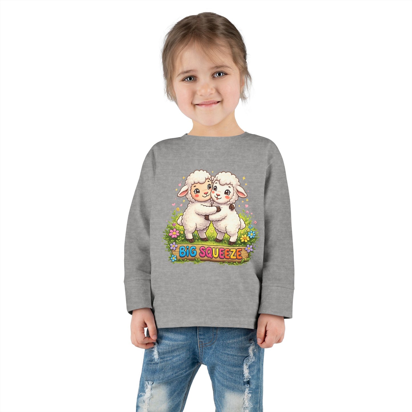 Big Squeeze Lamb Toddler Long Sleeve Tee