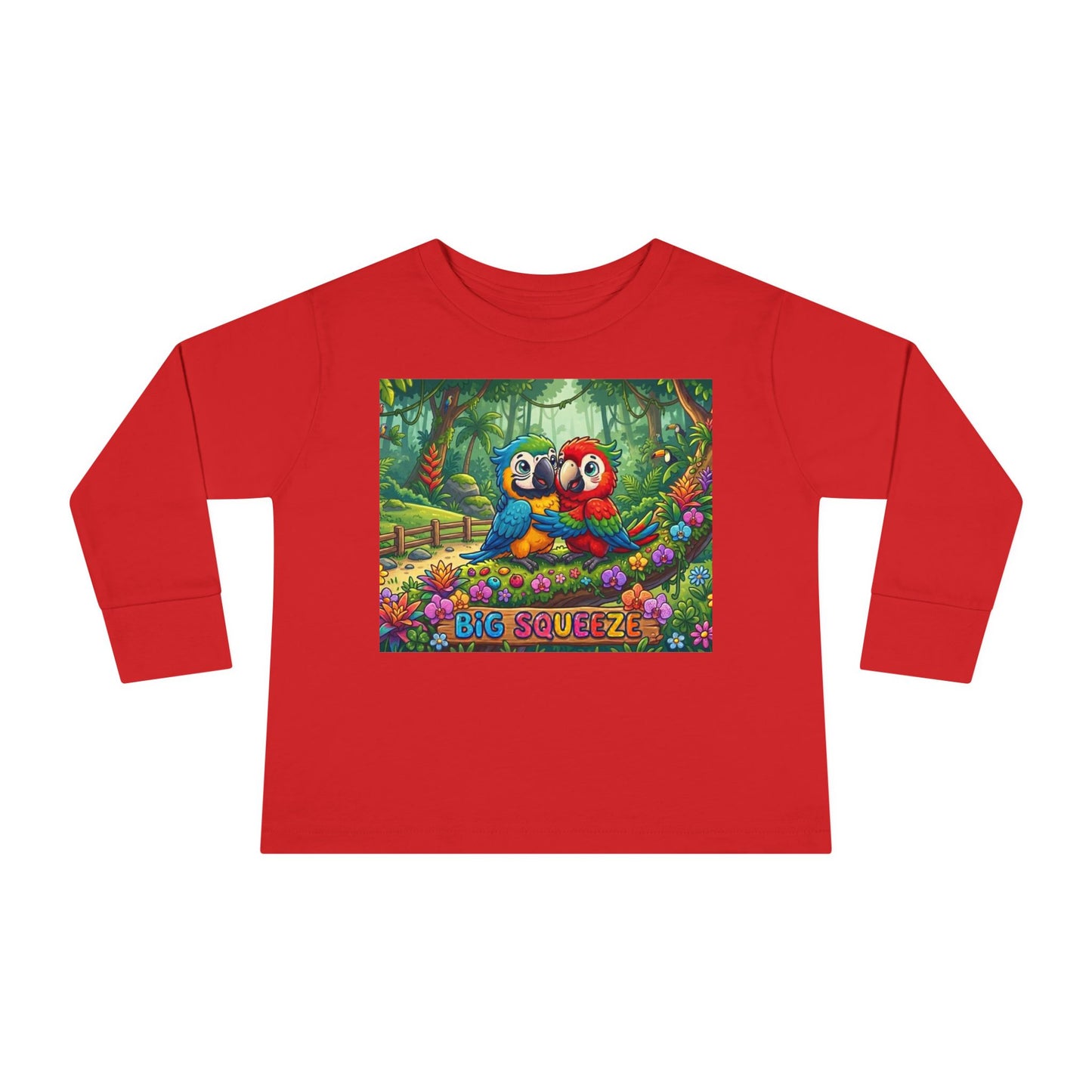 Big Squeeze Macaw Toddler Long Sleeve Tee