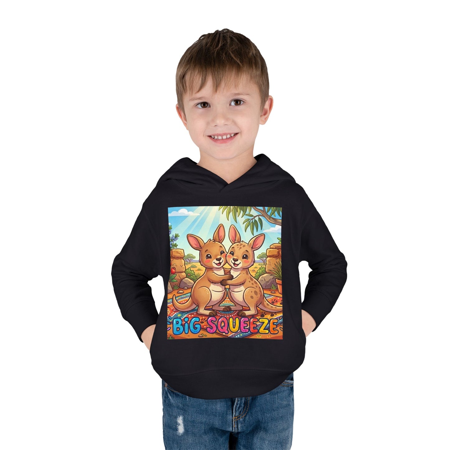 Big Squeeze Kangaroo Toddler Pullover Fleece Hoodie