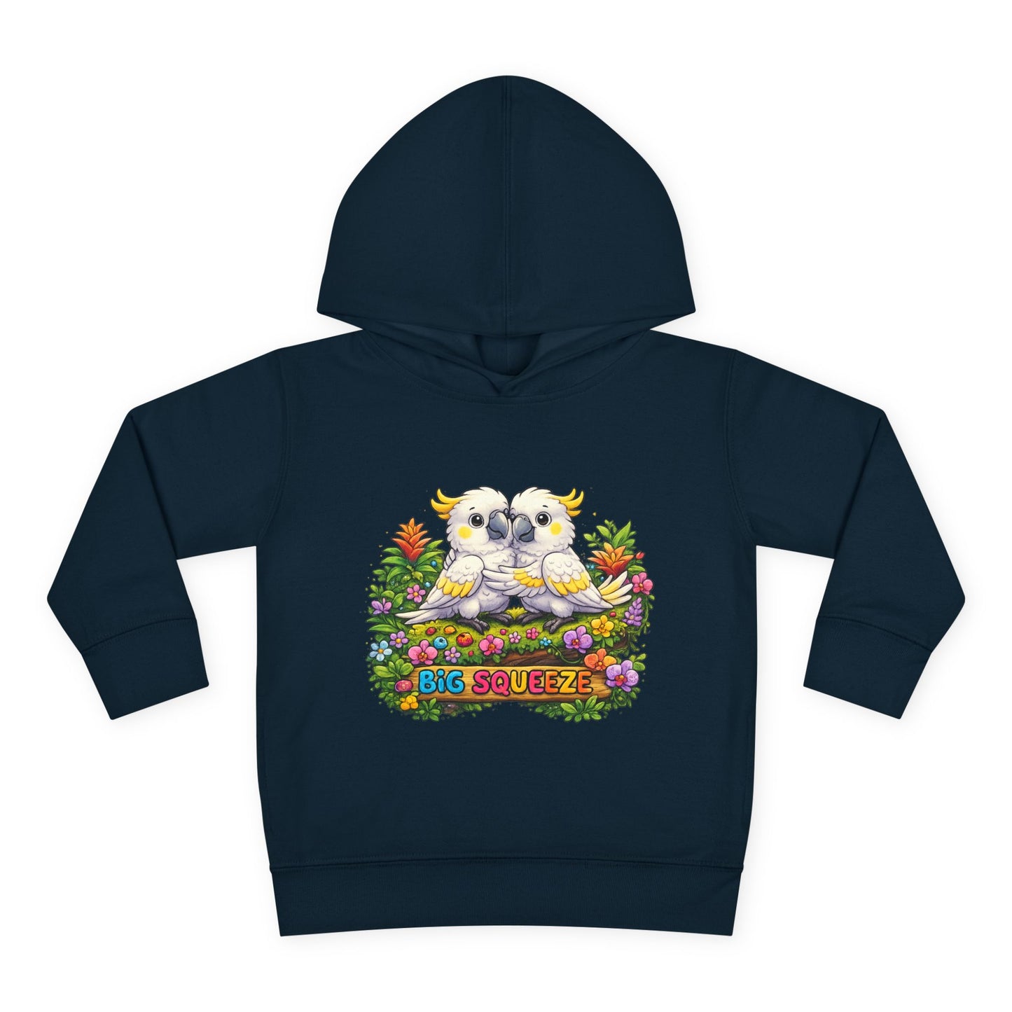 Big Squeeze Cockatoo Toddler Pullover Fleece Hoodie