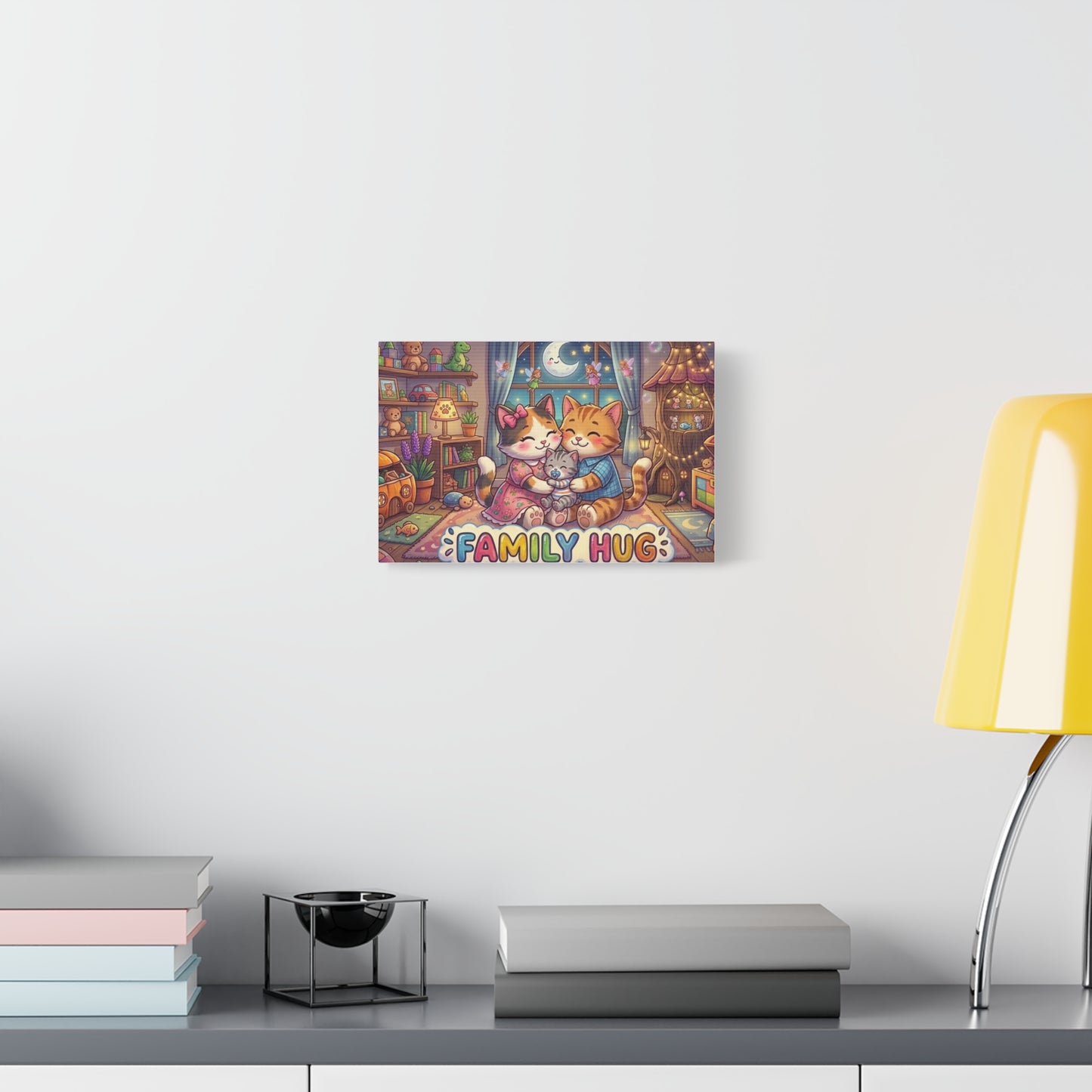 Family Hug Kitten Classic Canvas