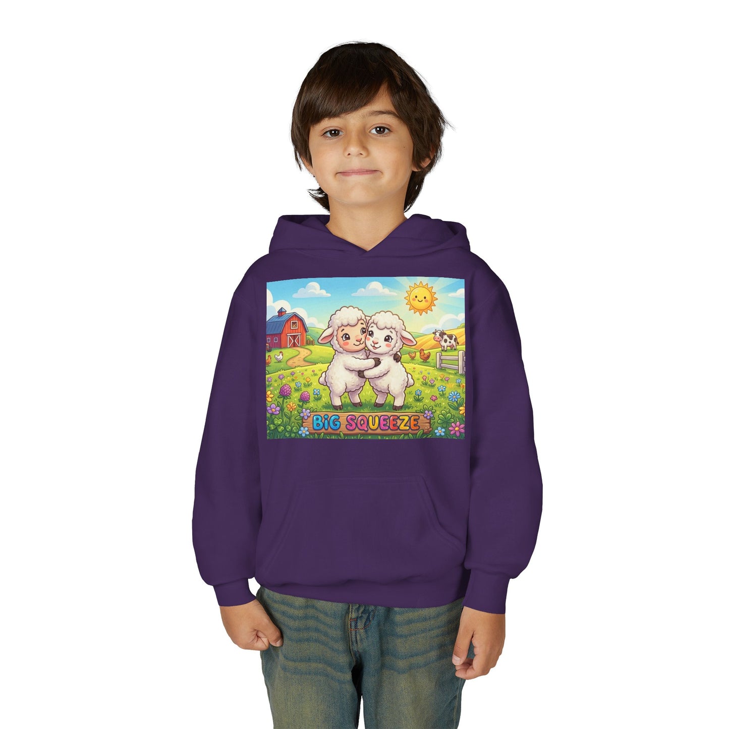 Big Squeeze Lamb Youth Heavy Blend Hooded Sweatshirt