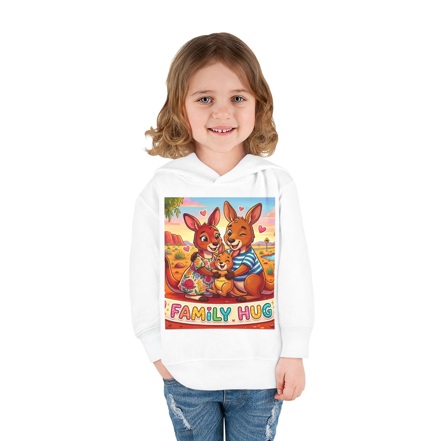 Family Hug Kangaroo Toddler Pullover Fleece Hoodie