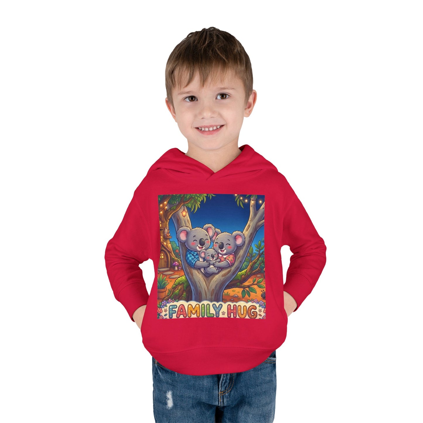 Family Hug Koala Toddler Pullover Fleece Hoodie