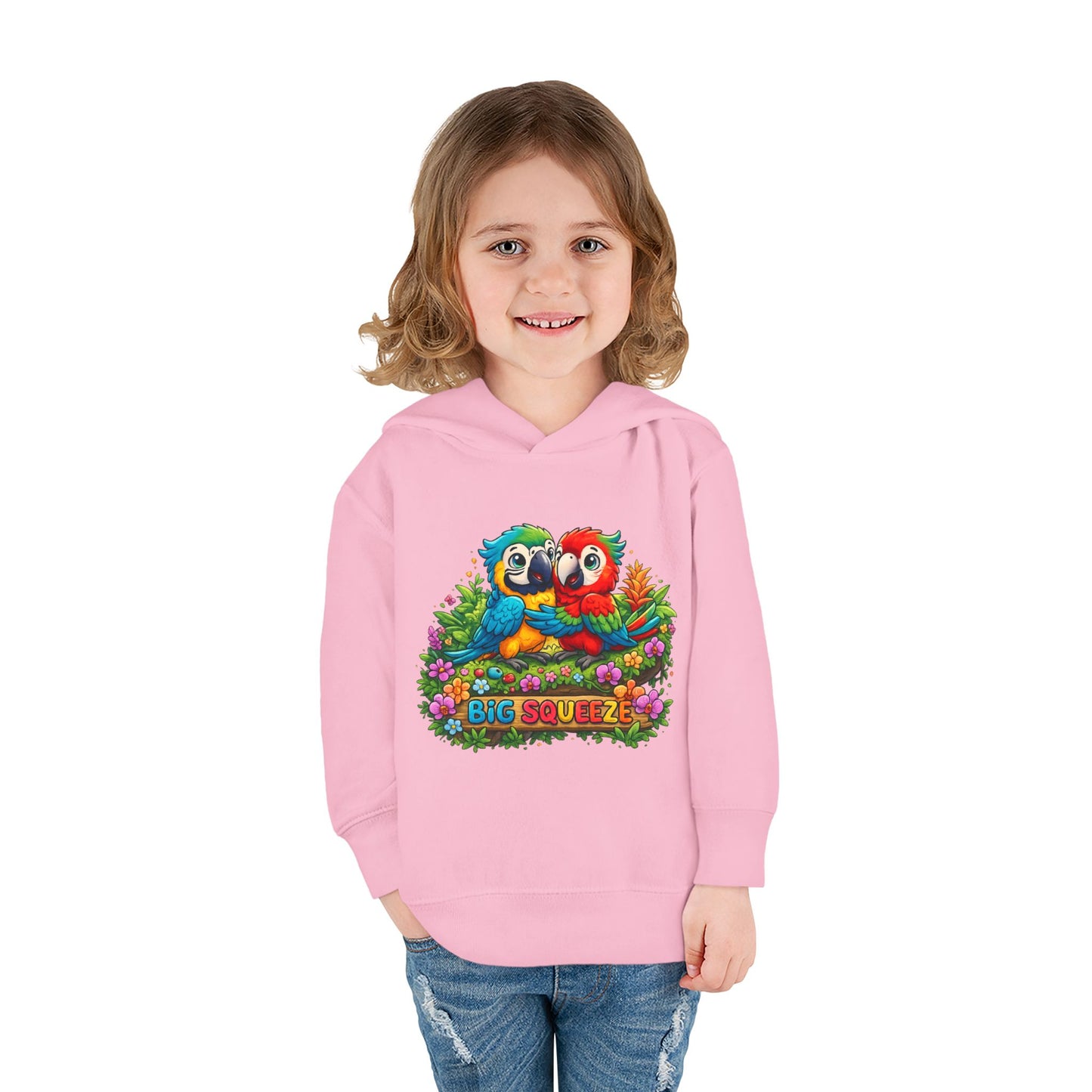 Big Squeeze Macaw Toddler Pullover Fleece Hoodie