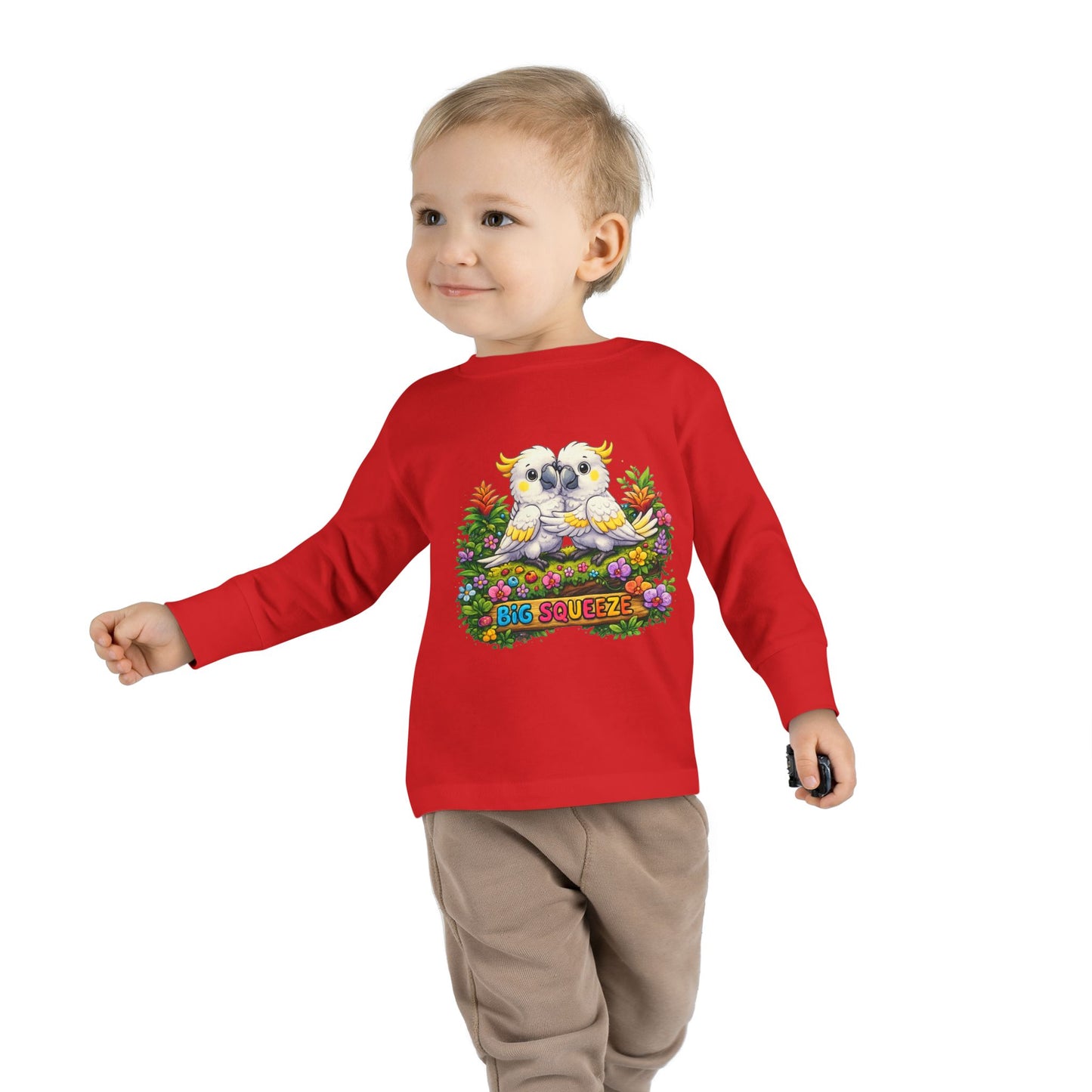 Big Squeeze Cockatoo Toddler Long Sleeve Tee