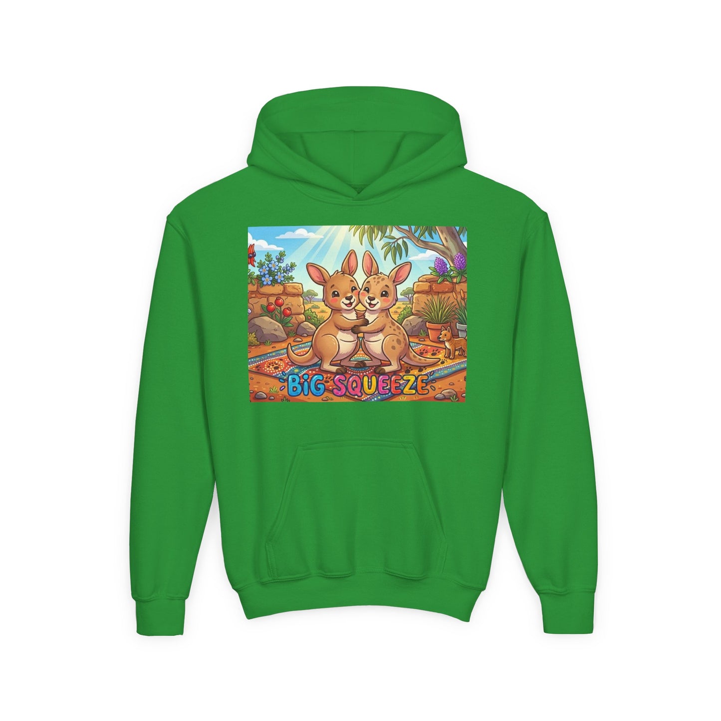 Big Squeeze Kangaroo Youth Heavy Blend Hooded Sweatshirt