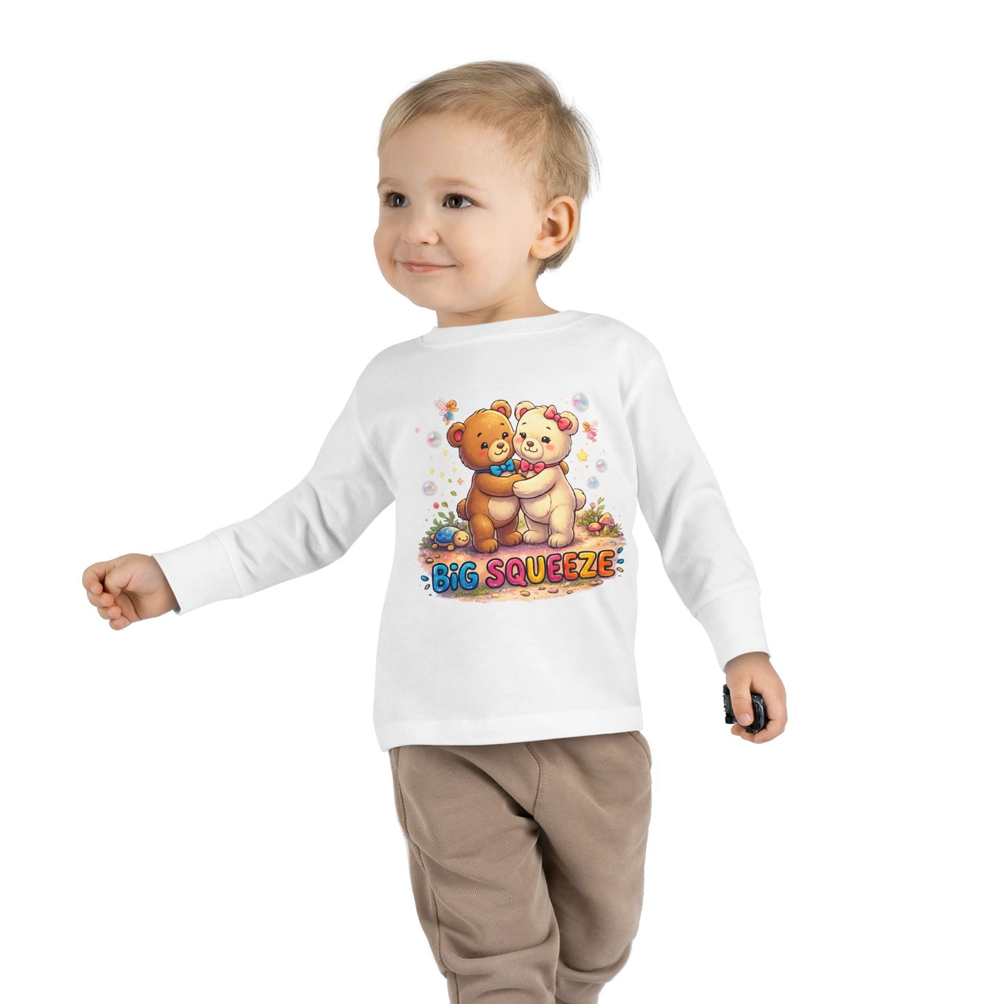 Big Squeeze Teddy Toddler Long Sleeve Tee