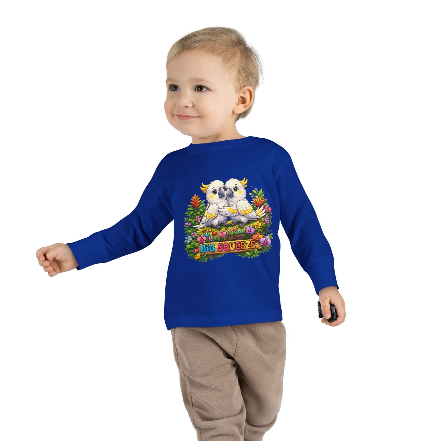 Big Squeeze Cockatoo Toddler Long Sleeve Tee