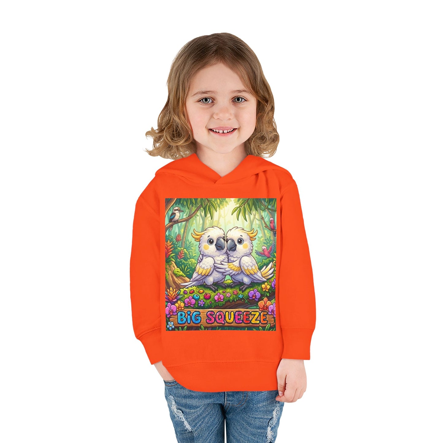 Big Squeeze Cockatoo Toddler Pullover Fleece Hoodie
