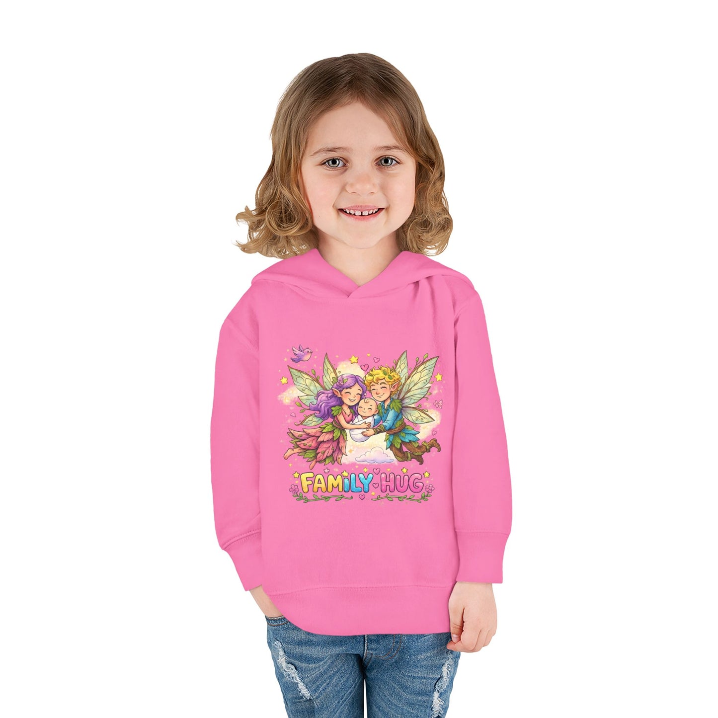 Family Hug Fairy Toddler Pullover Fleece Hoodie