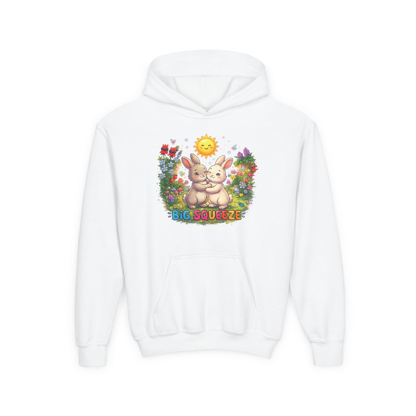 Big Squeeze Bunny Youth Heavy Blend Hooded Sweatshirt