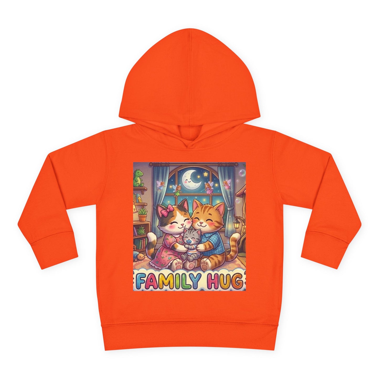 Family Hug Kitten Toddler Pullover Fleece Hoodie