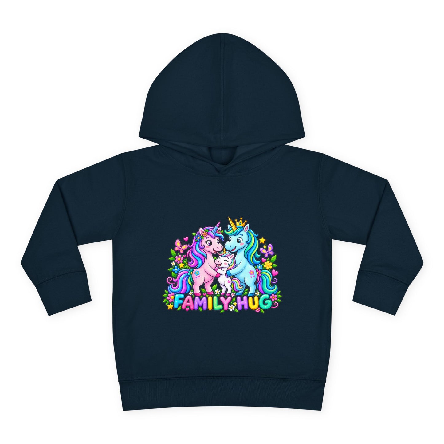 Family Hug Unicorn Toddler Pullover Fleece Hoodie