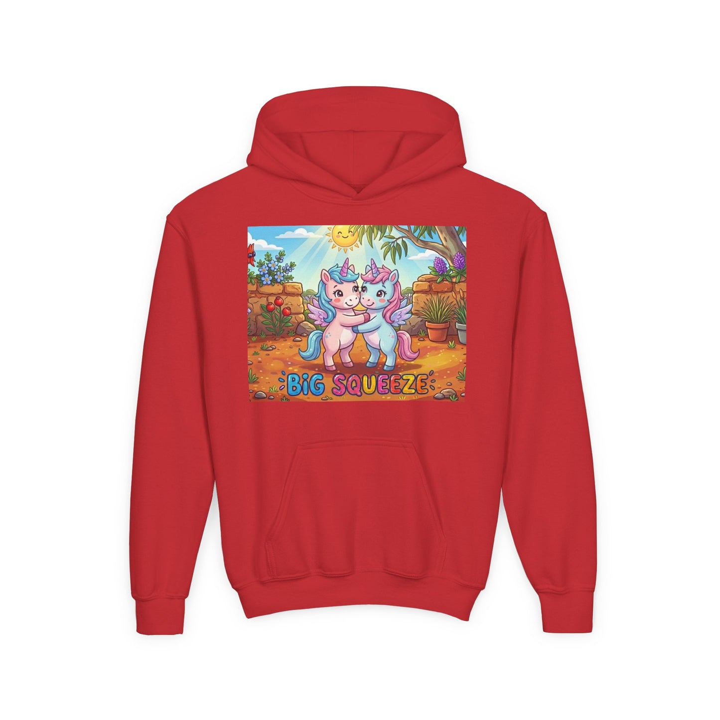Big Squeeze Unicorn Youth Heavy Blend Hooded Sweatshirt