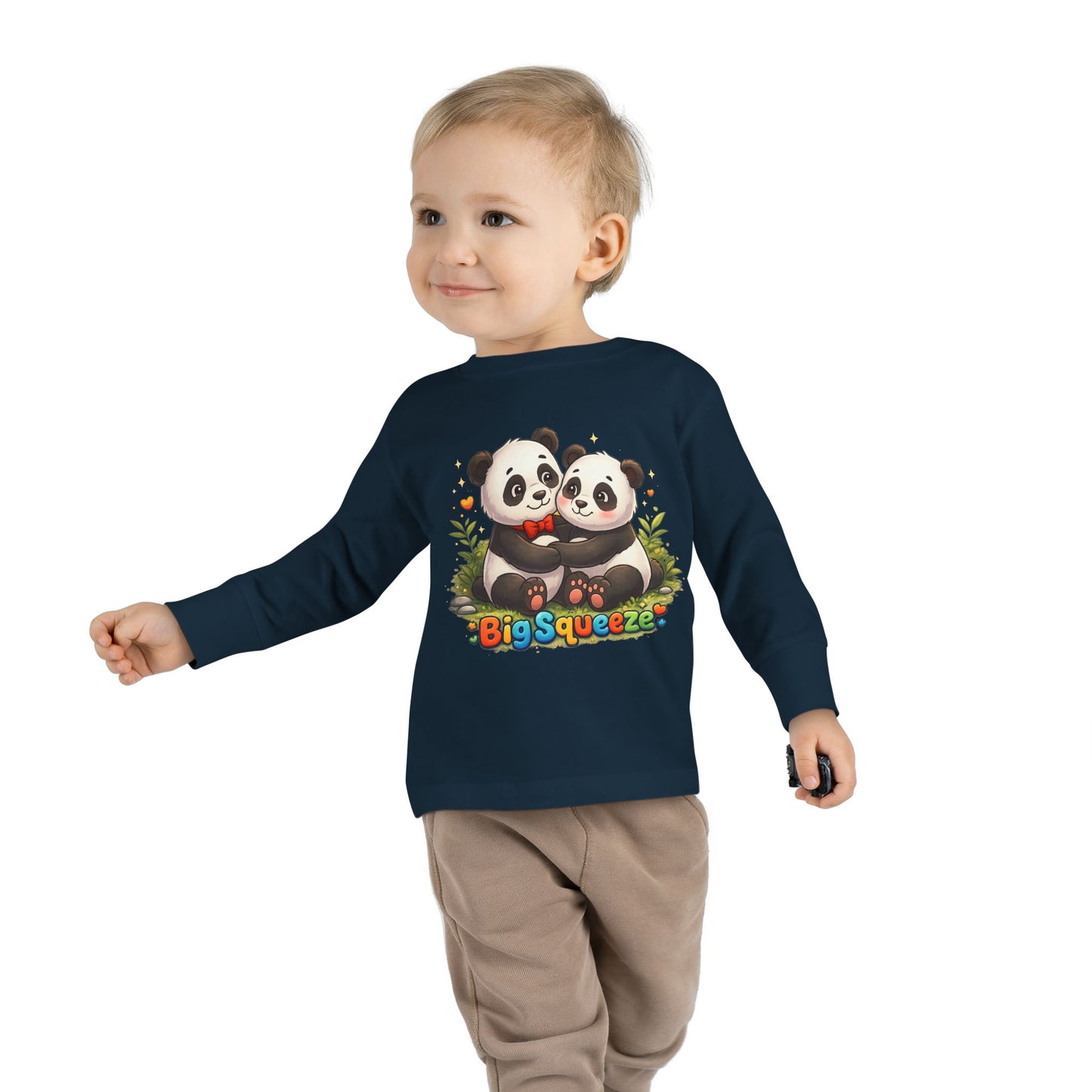 Big Squeeze Panda Toddler Long Sleeve Tee
