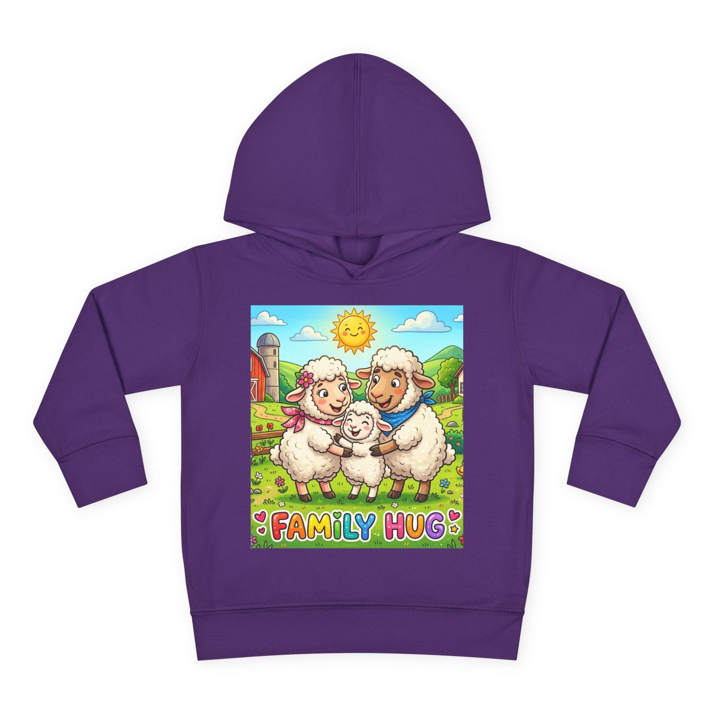 Family Hug Lamb Toddler Pullover Fleece Hoodie