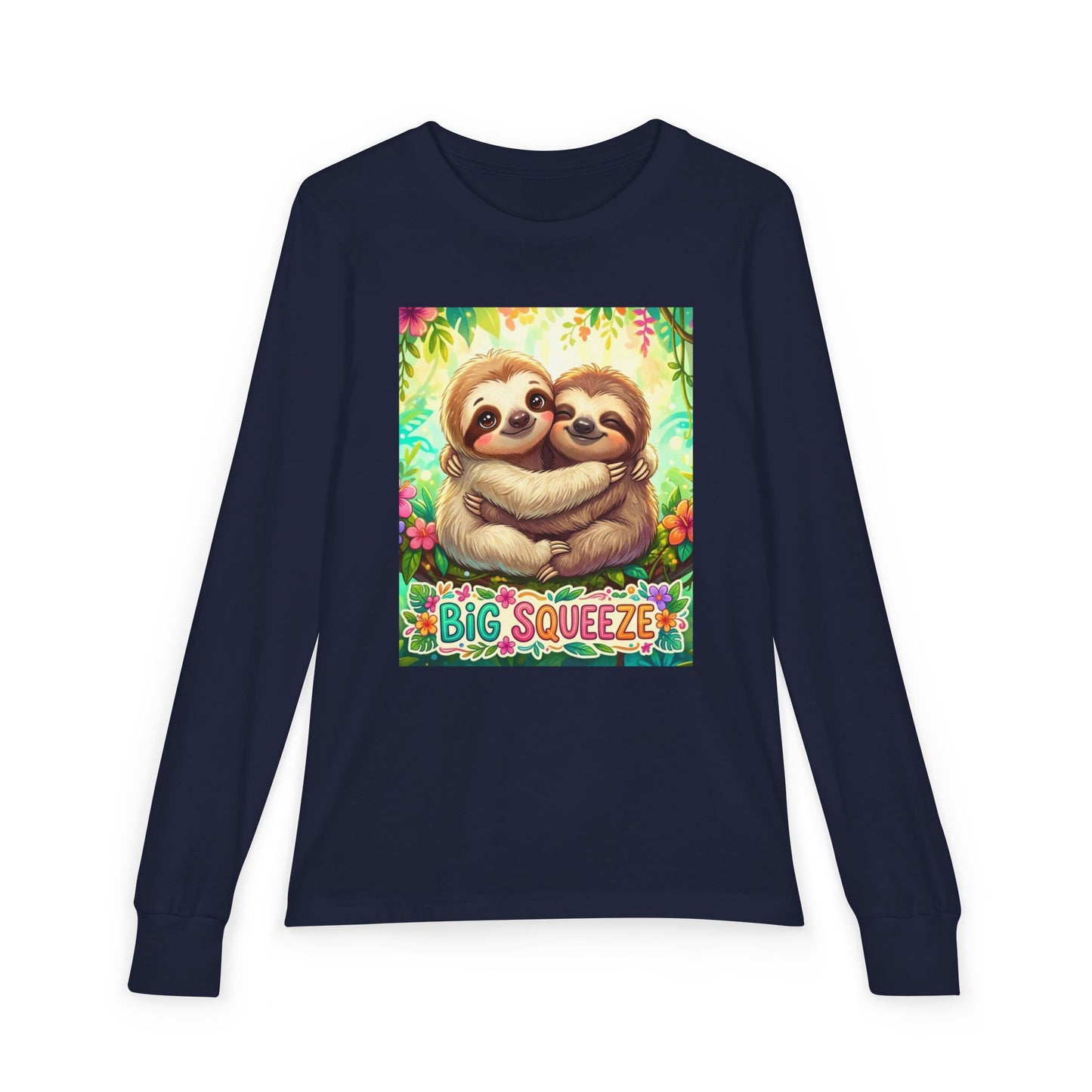 Big Squeeze Sloth Youth Jersey Long Sleeve Tee