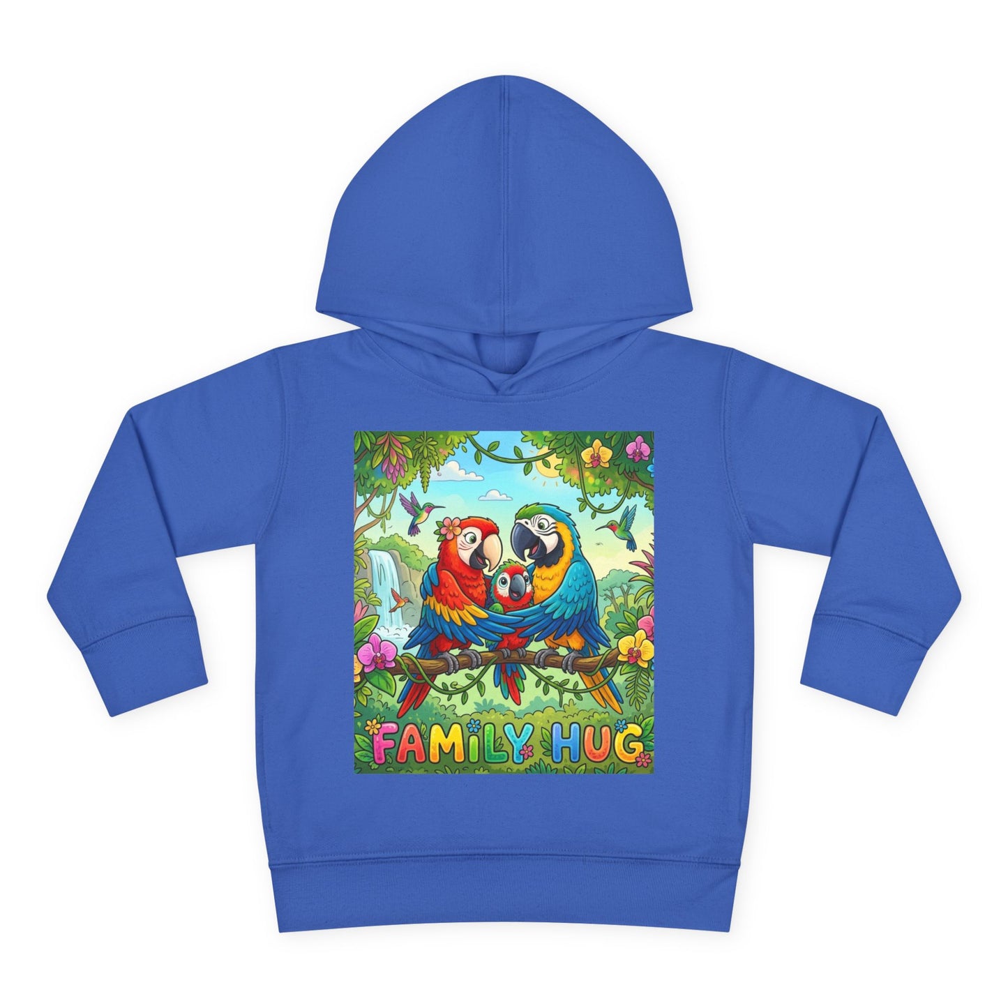 Family Hug Macaw Toddler Pullover Fleece Hoodie
