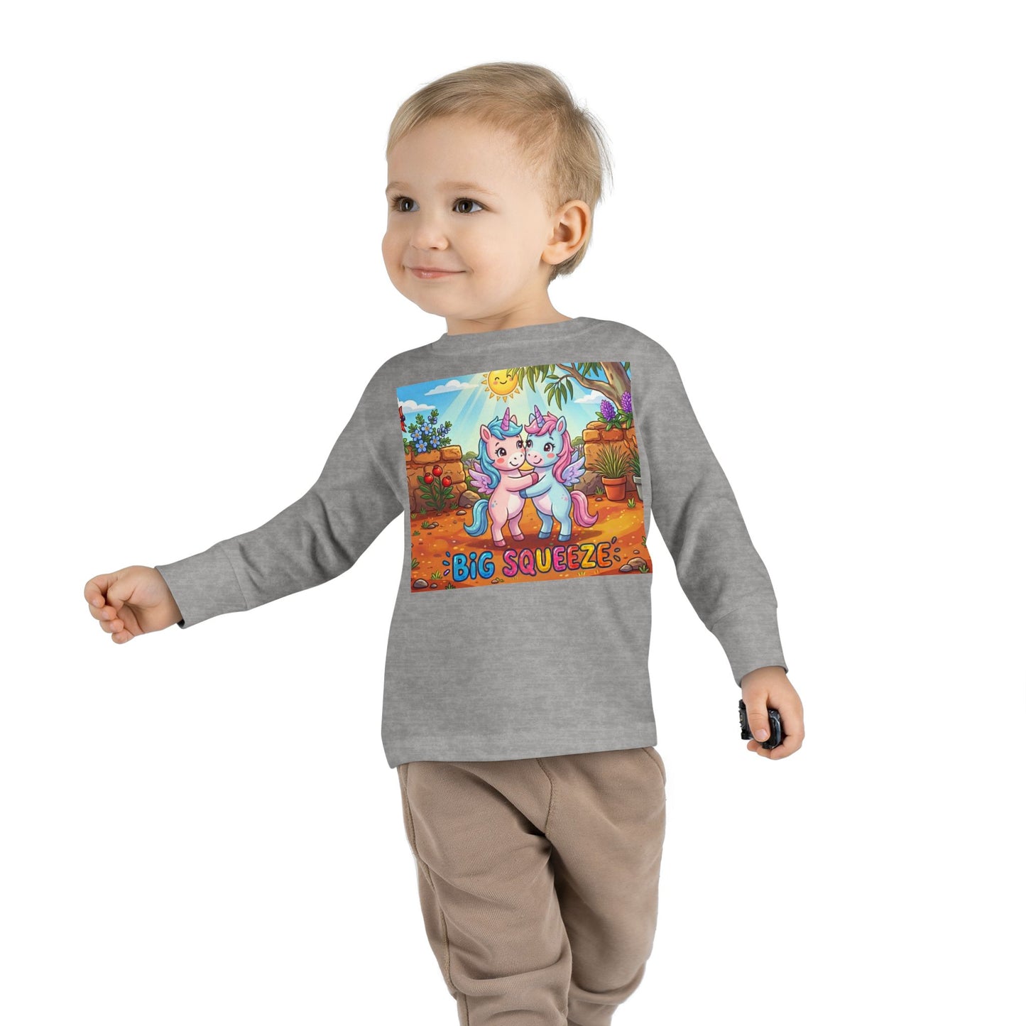 Big Squeeze Unicorn Toddler Long Sleeve Tee