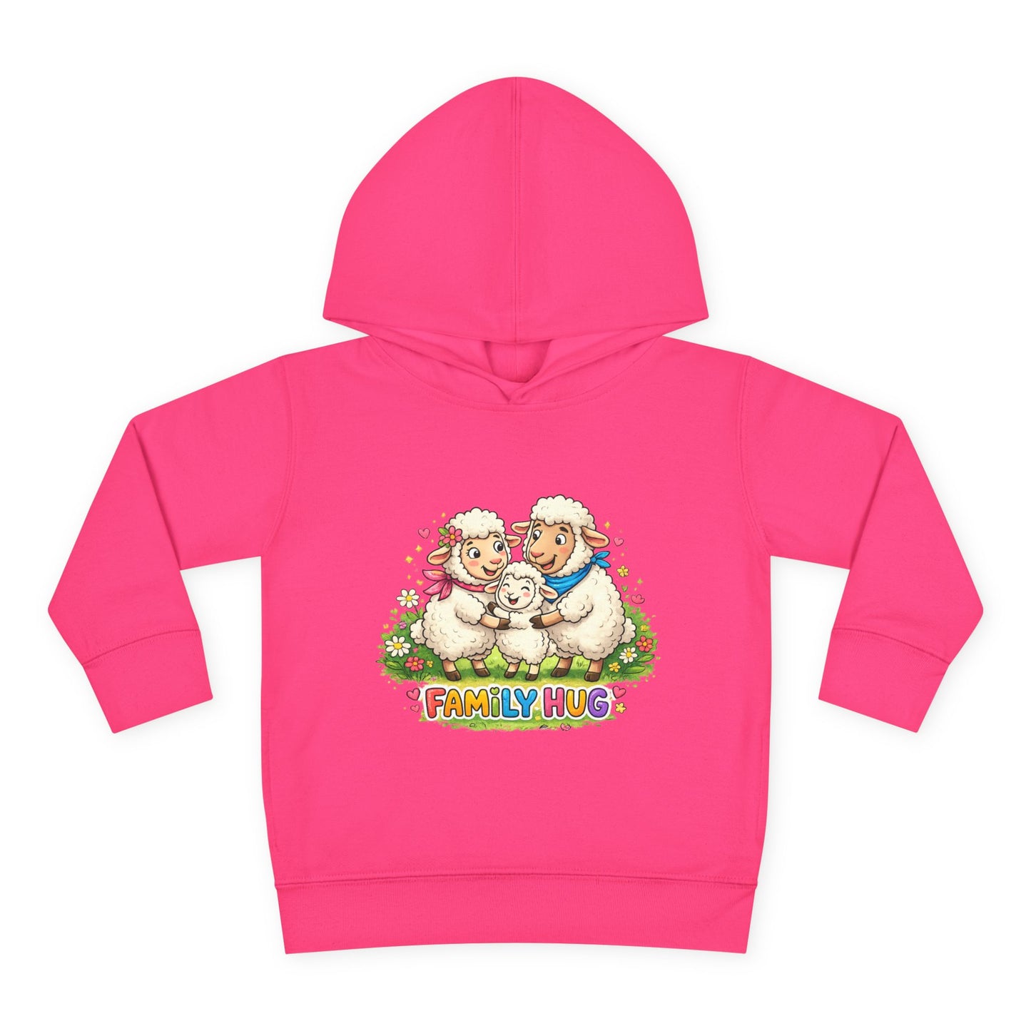 Family Hug Lamb Toddler Pullover Fleece Hoodie
