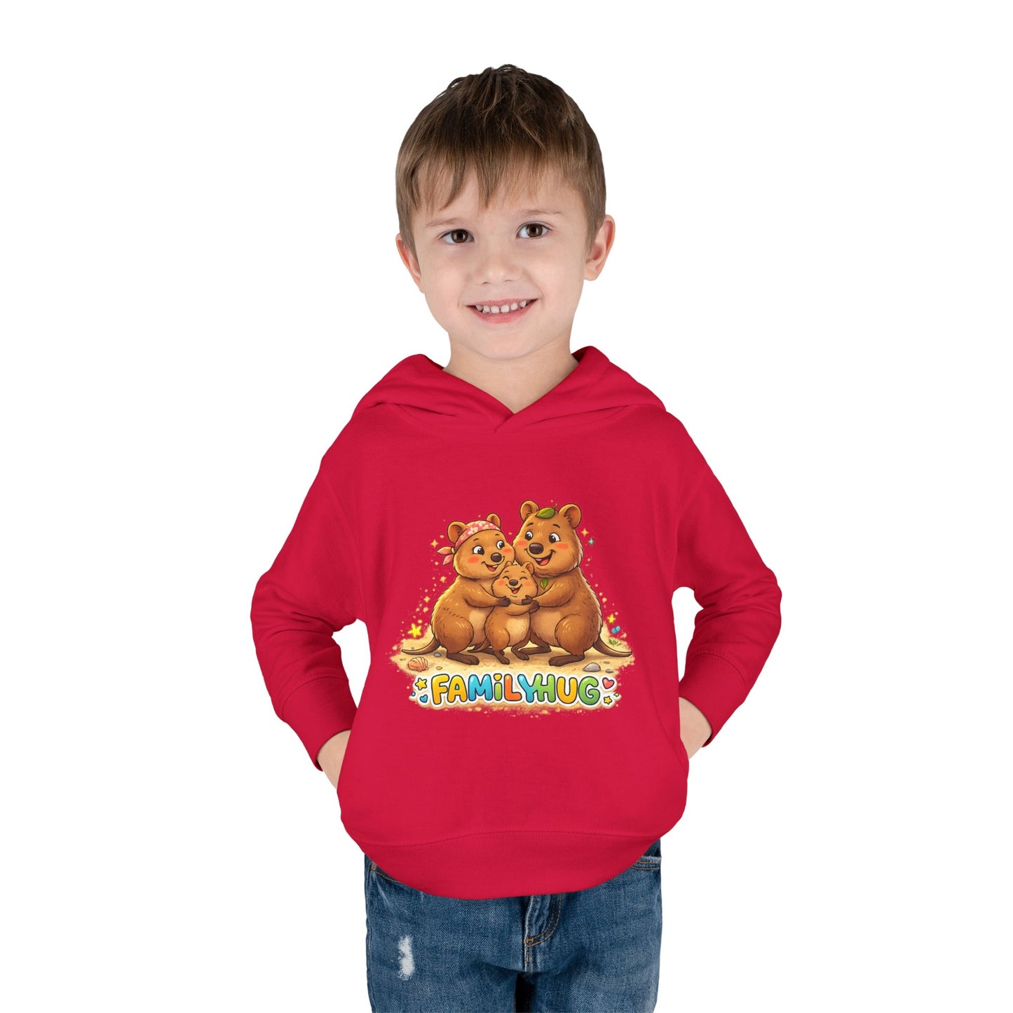 Family Hug Quokka Toddler Pullover Fleece Hoodie
