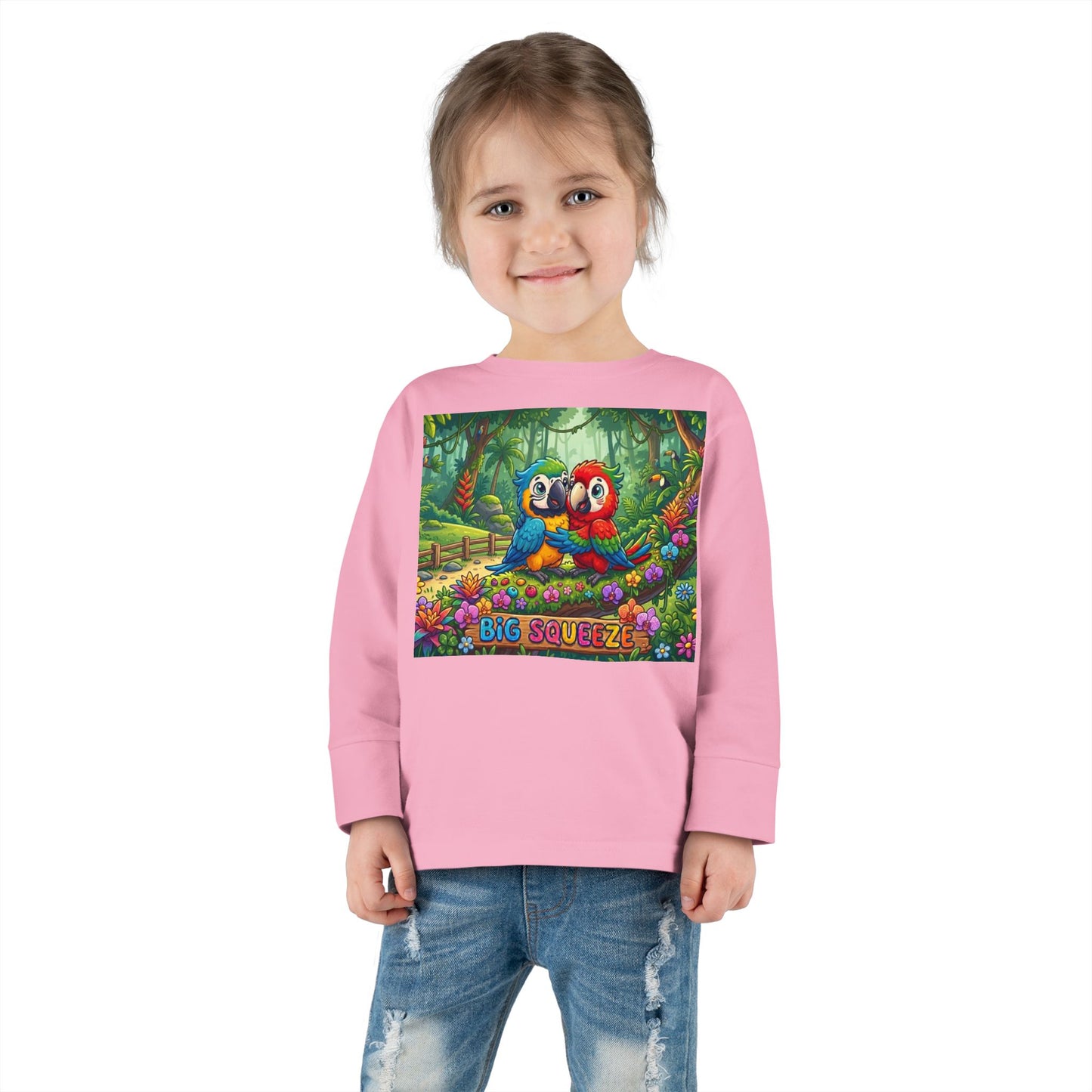 Big Squeeze Macaw Toddler Long Sleeve Tee