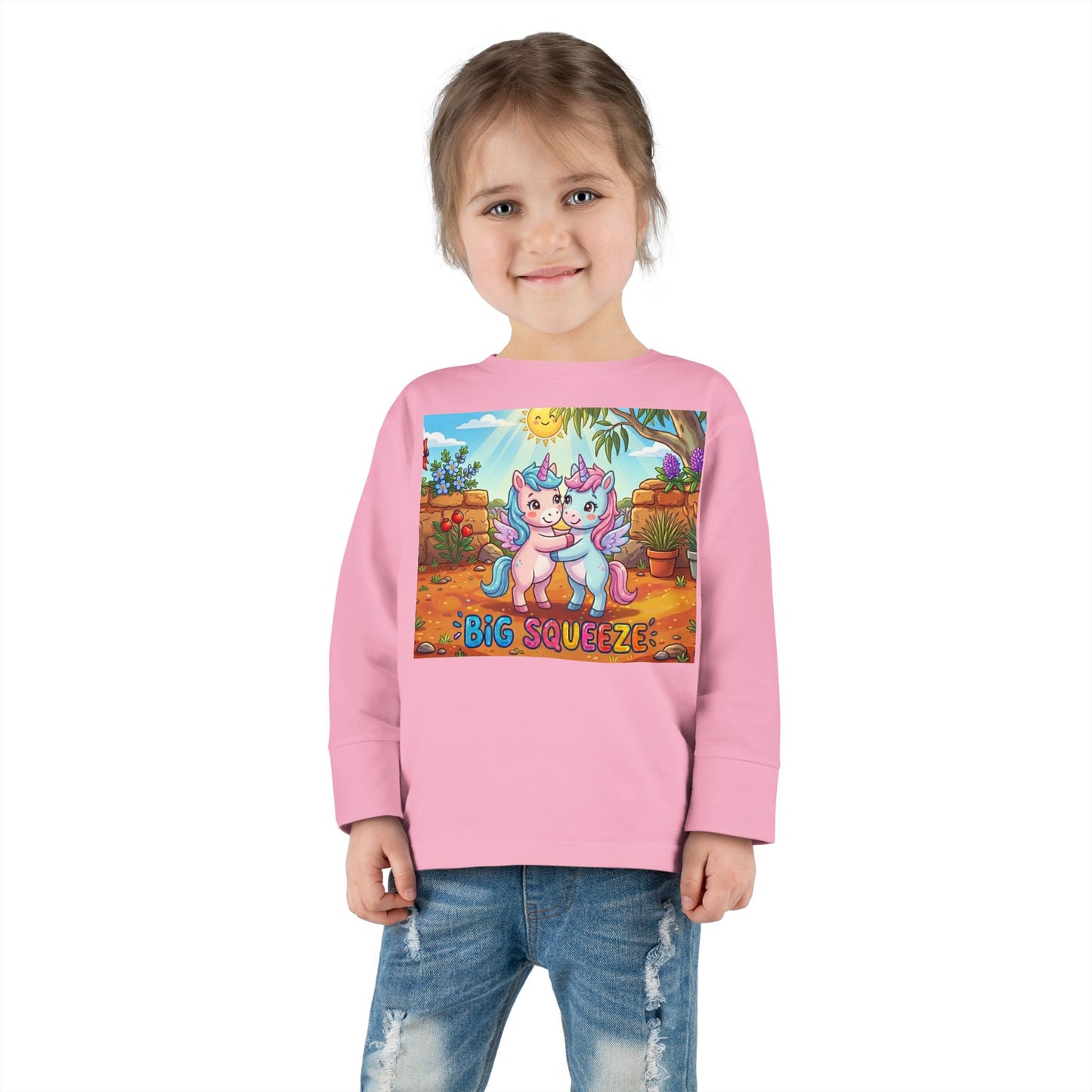 Big Squeeze Unicorn Toddler Long Sleeve Tee