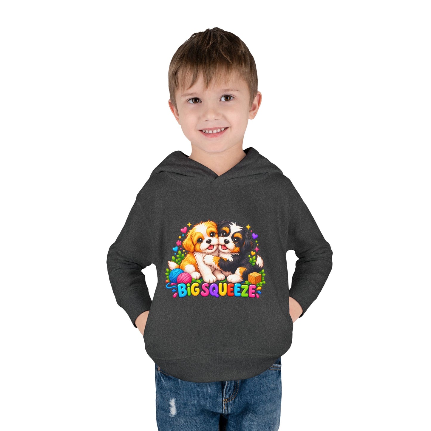 Big Squeeze Shih Tzu Toddler Pullover Fleece Hoodie