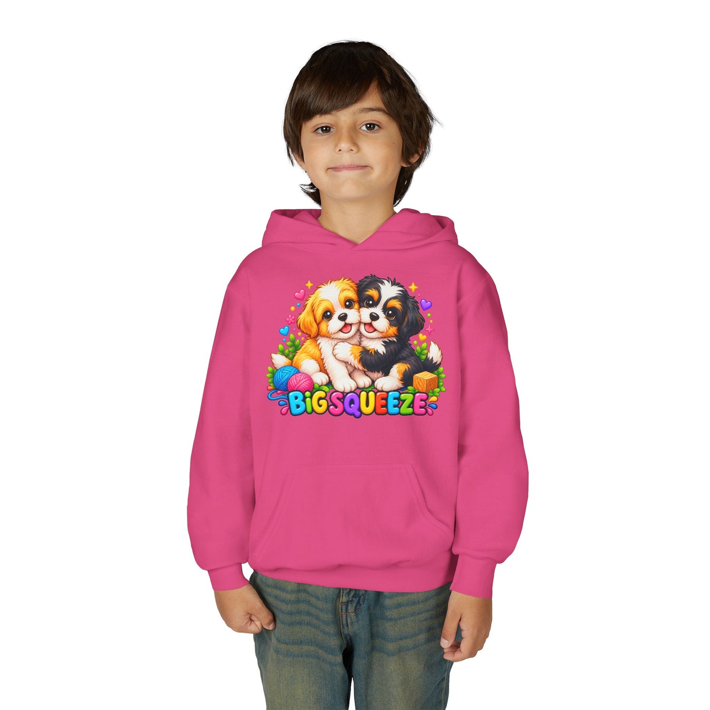 Big Squeeze Shih Tzu Youth Heavy Blend Hooded Sweatshirt
