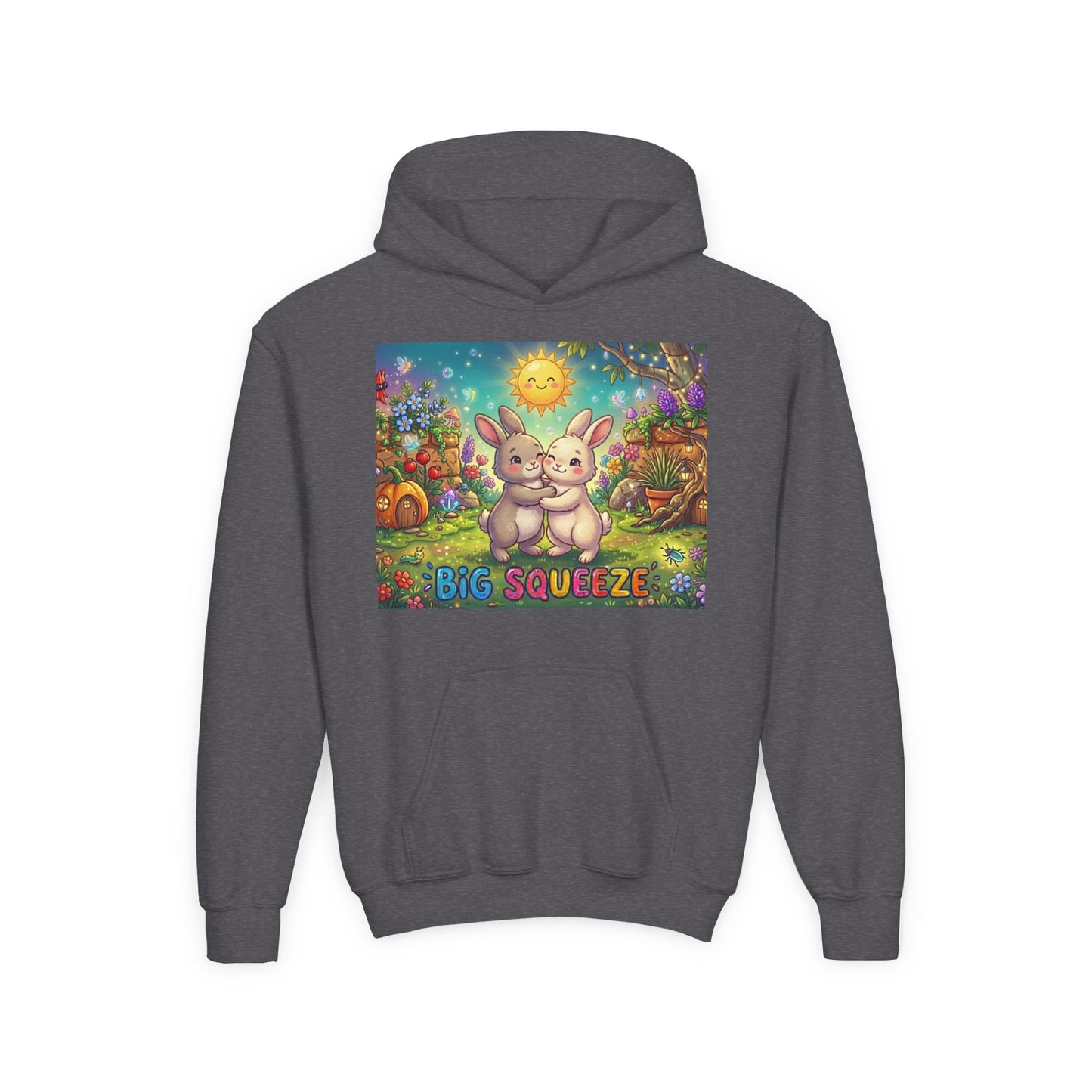 Big Squeeze Bunny Youth Heavy Blend Hooded Sweatshirt