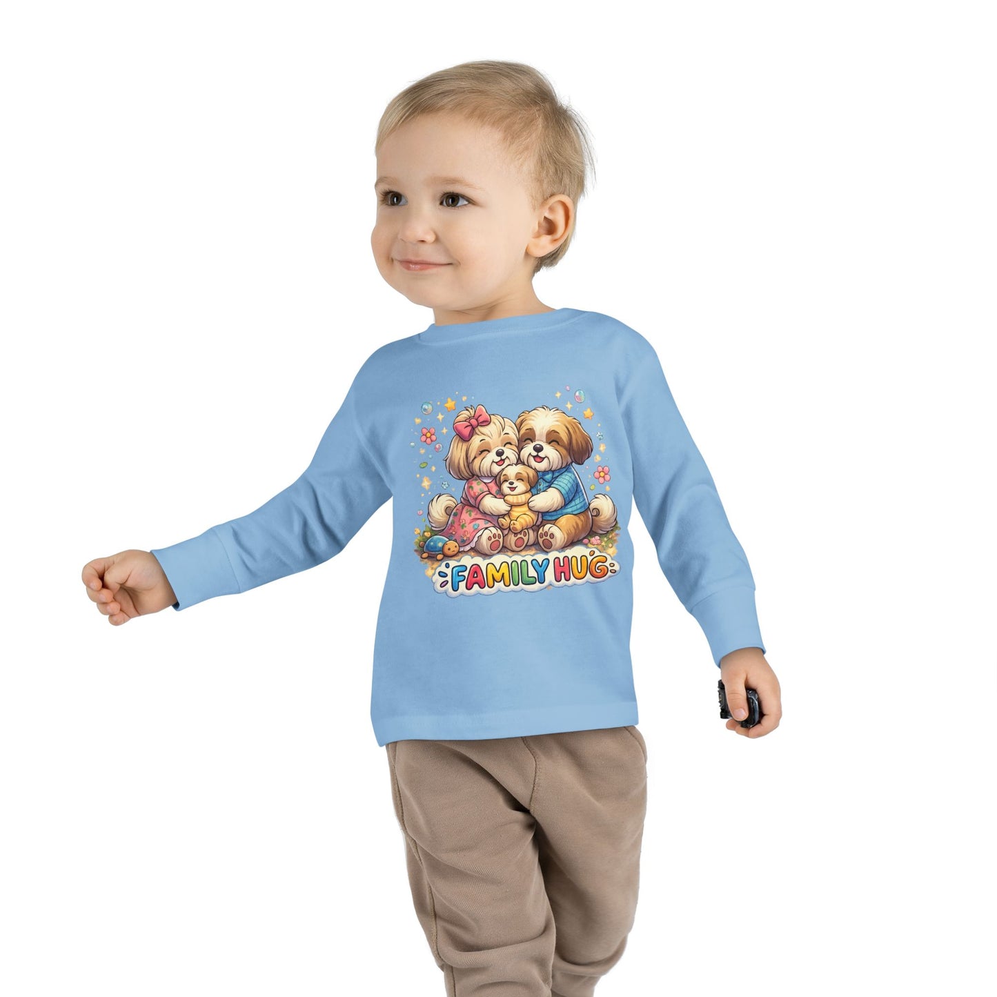 Family Hug Shih Tzu Toddler Long Sleeve Tee