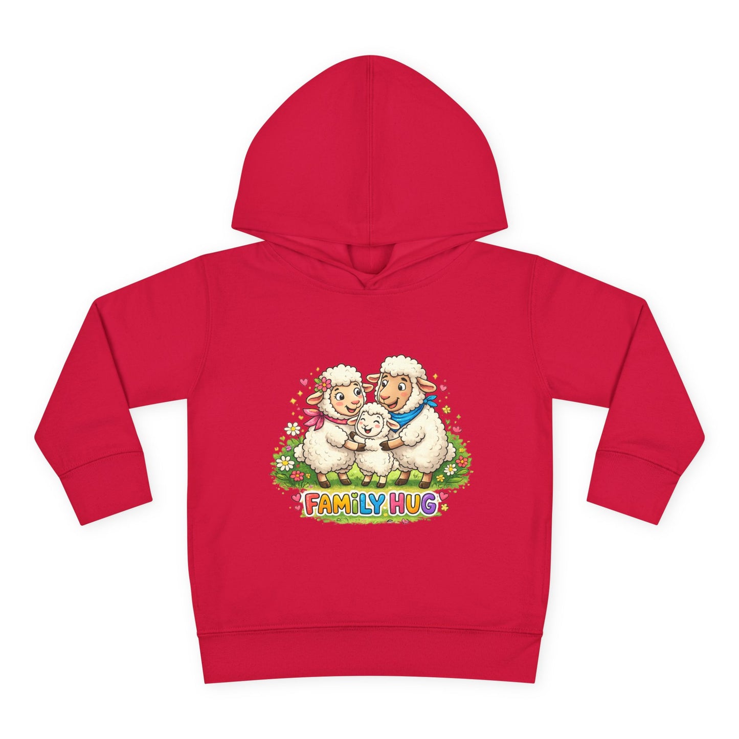 Family Hug Lamb Toddler Pullover Fleece Hoodie